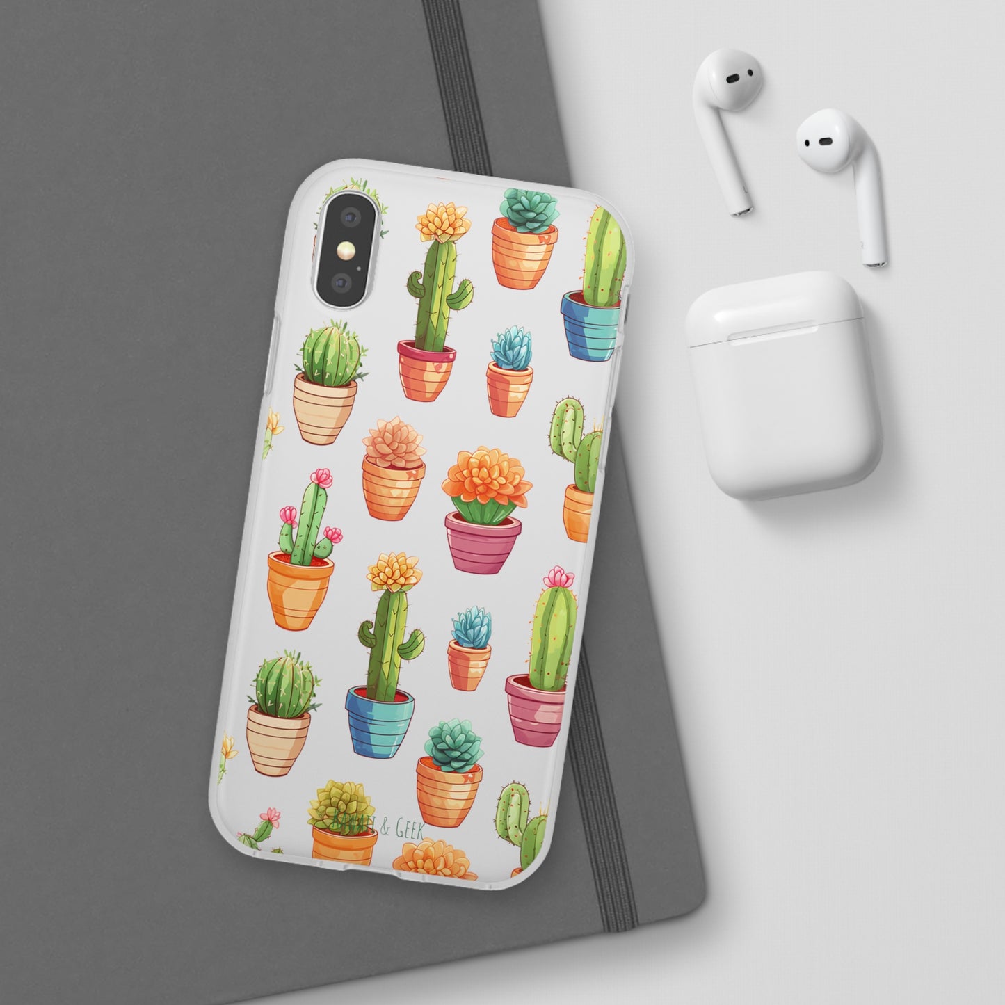 Charming Cactus Flexi and semi Transparent Phone Case