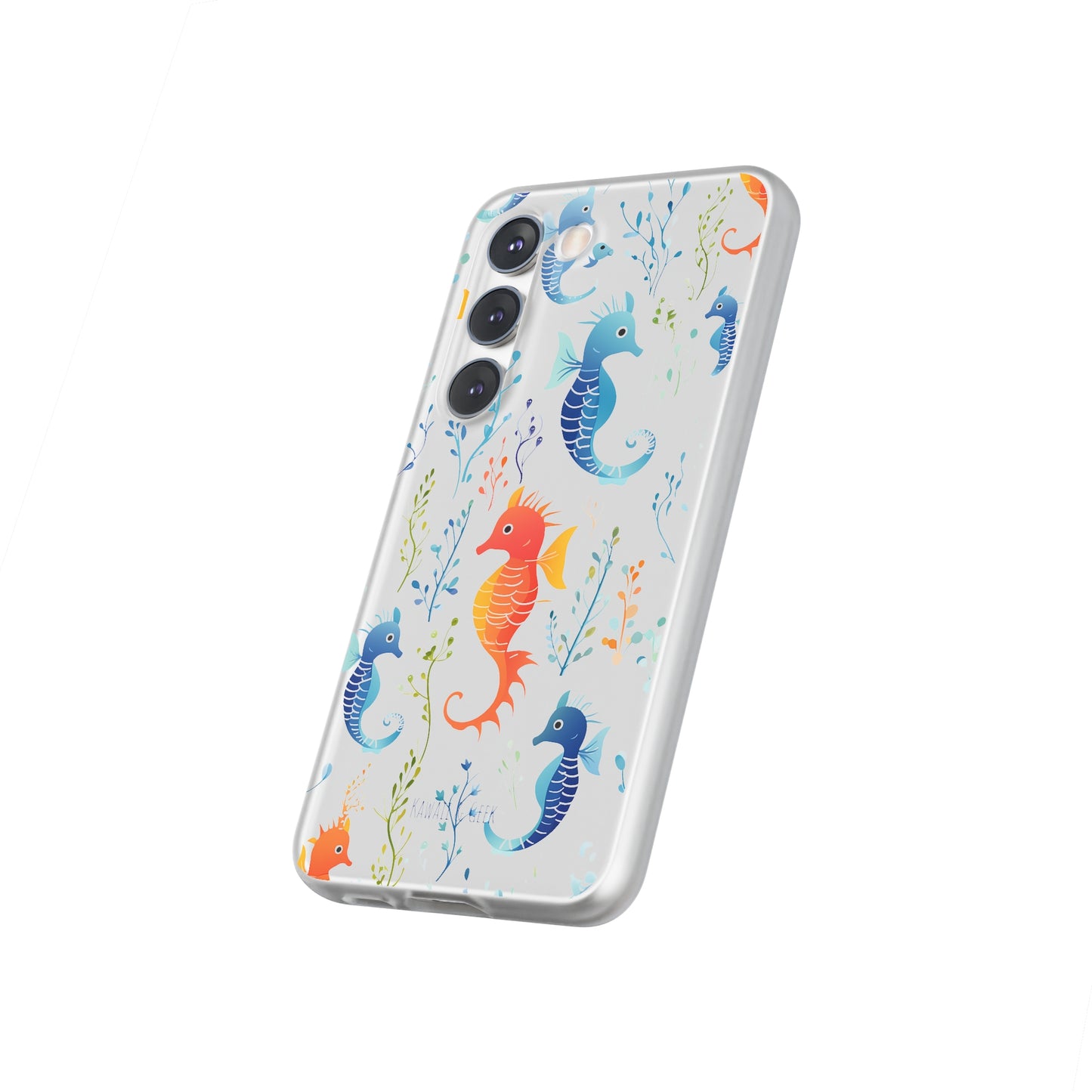 Underwater Seahorse Flexi Transparent phone Case : Dive into Cuteness!