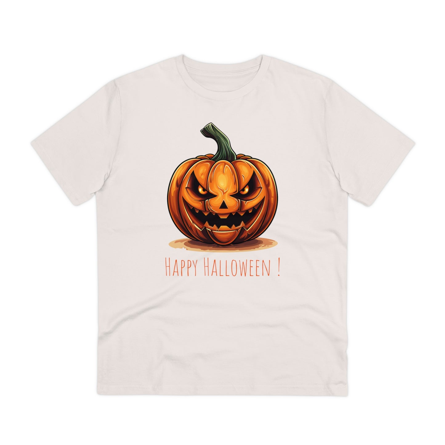 Happy Halloween Eco-Friendly Tee: Scary Pumpkin Design