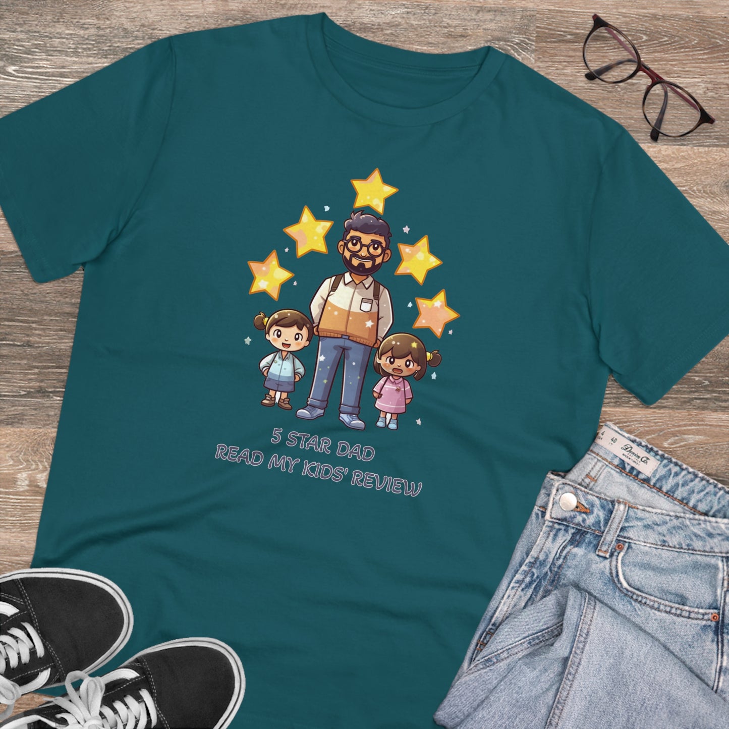 5 Star Dad - Eco-Friendly T-Shirt - Celebrate Father's Day with Style and Sustainability