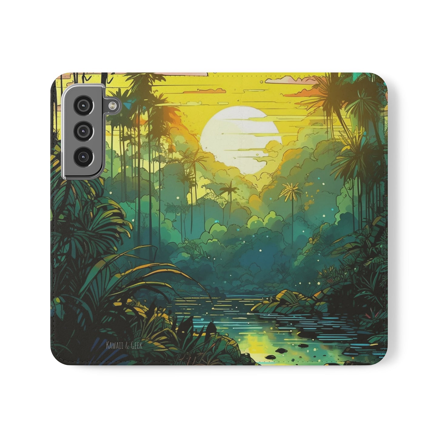 Rainforest at Sunset Flip Phone Case - Capture the Serenity of Nature on Your Device