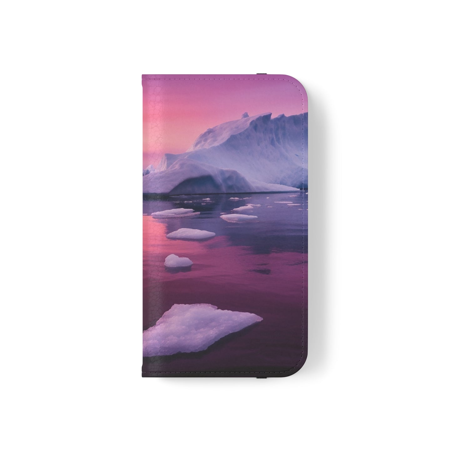 Pinky Arctic Landscape at Sunset Flip Phone Case - Capture the Serenity of Nature on Your Device