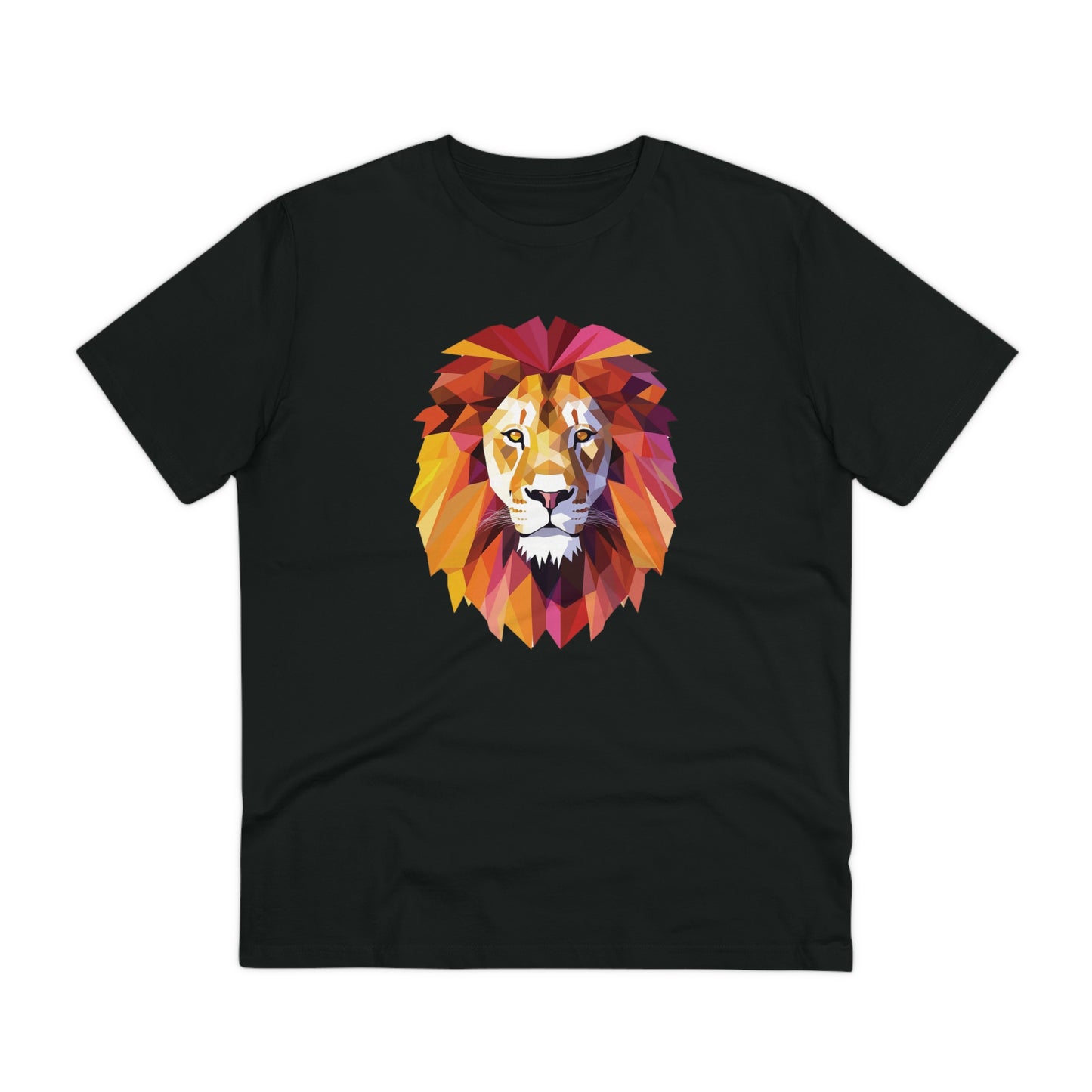 Lion Polygonal T-Shirt - Embrace Majestic Roar