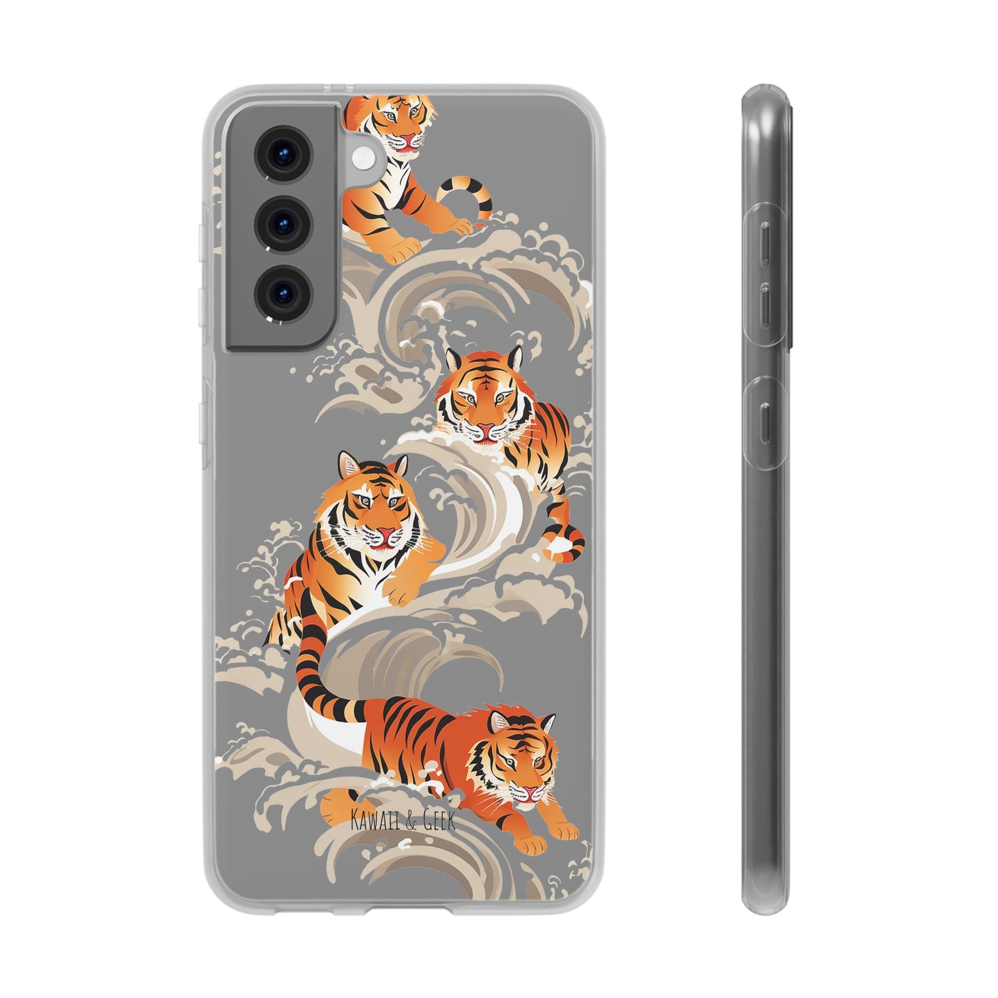 Elegant Chinese Ink Tiger Flexi Phone Case