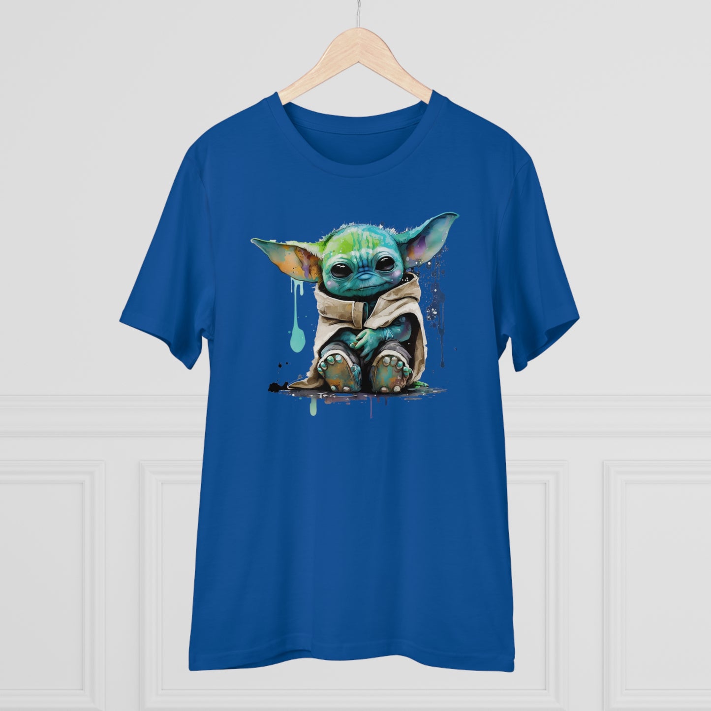 Baby Yoda in Watercolor Style Organic Unisex T-Shirt - Add Some Cute and Eco-Friendly Style to Your Wardrobe