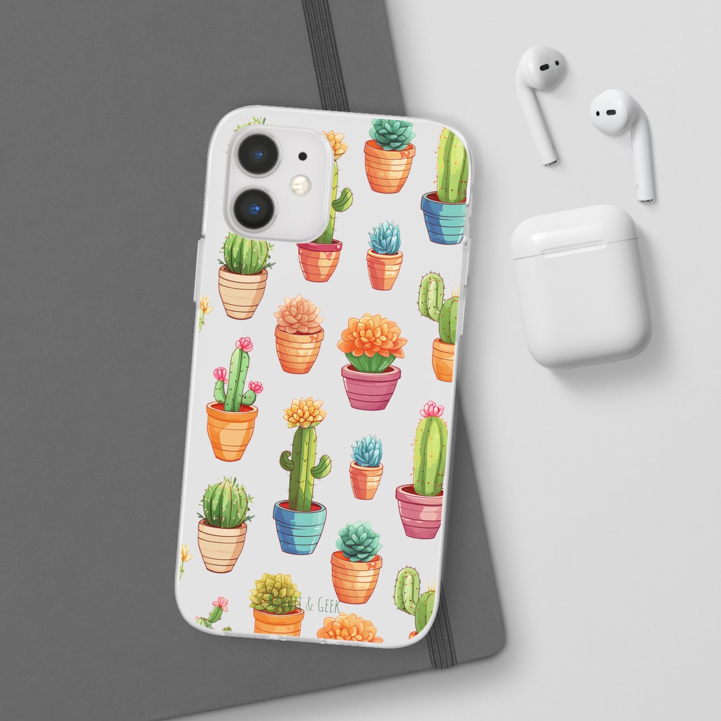 Charming Cactus Flexi and semi Transparent Phone Case