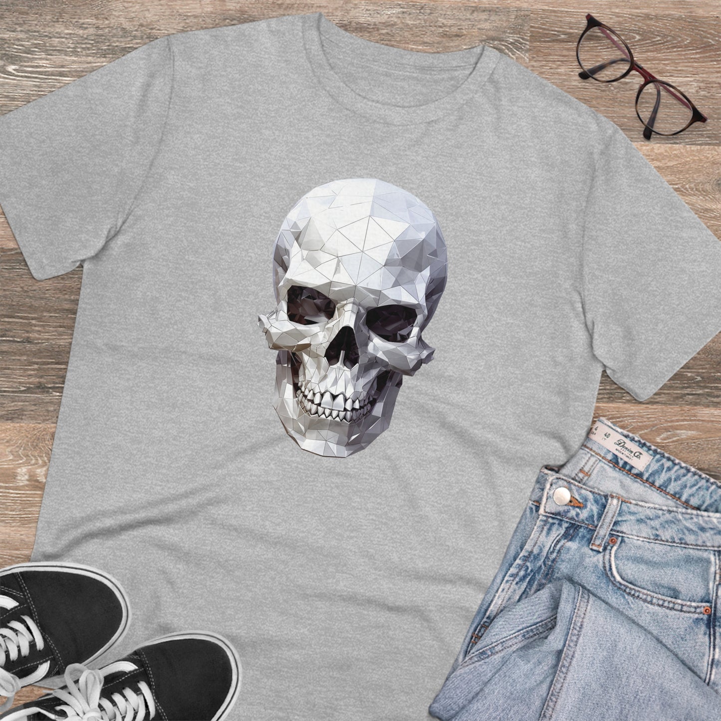 Skull Polygonal T-Shirt - Embrace Edgy Style