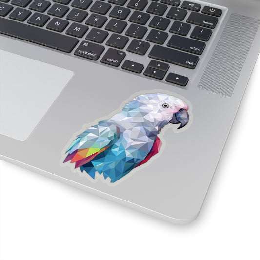 Grey Parrot Sticker - A Graceful Avian Presence