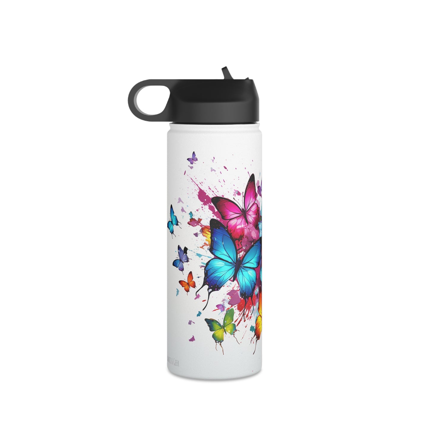 Watercolor Butterflies: Stainless Steel Bottle