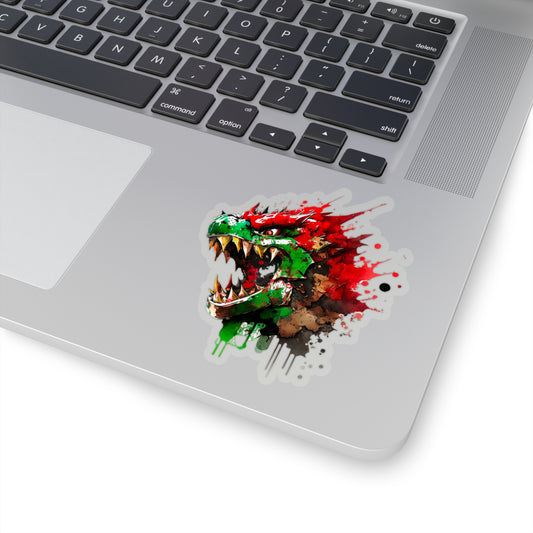 Devil Dragon Turtle B-owser in Watercolor Style Sticker - Add Some Unique and Dark Style to Your Tech