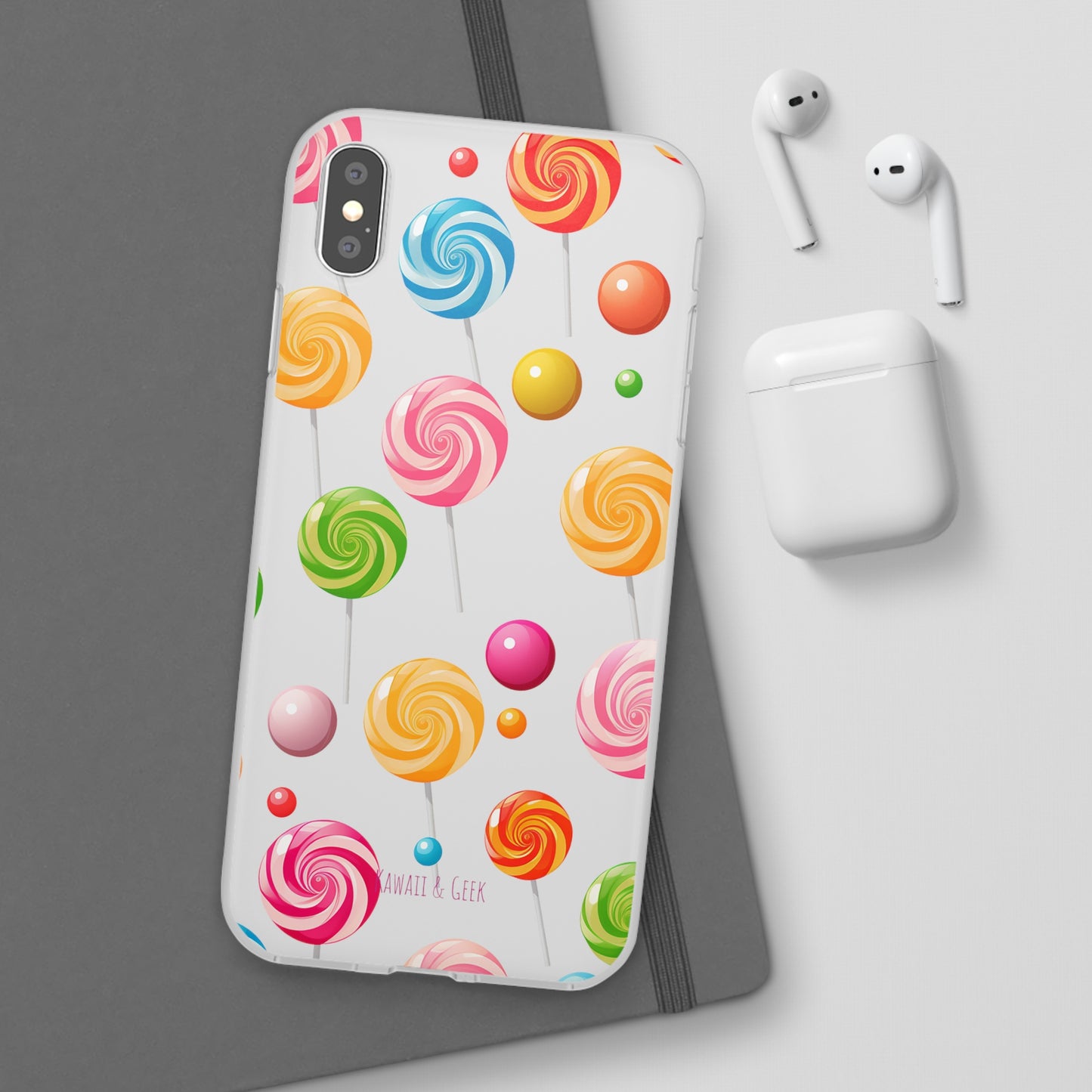 Vibrant Lollypop Array - Flexi Transparent Phone Case