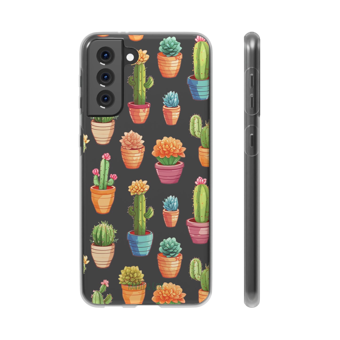 Charming Cactus Flexi and semi Transparent Phone Case