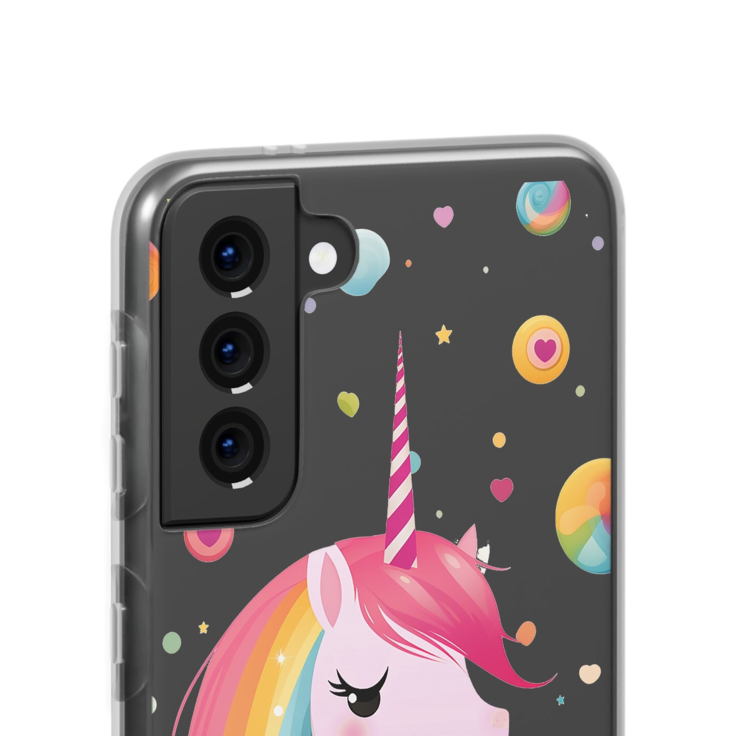 Kawaii Unicorn Flexi Transparent Phone Case