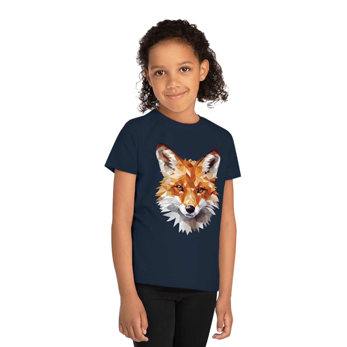 Fox Polygonal Kids T-Shirt - Embrace Clever Charm