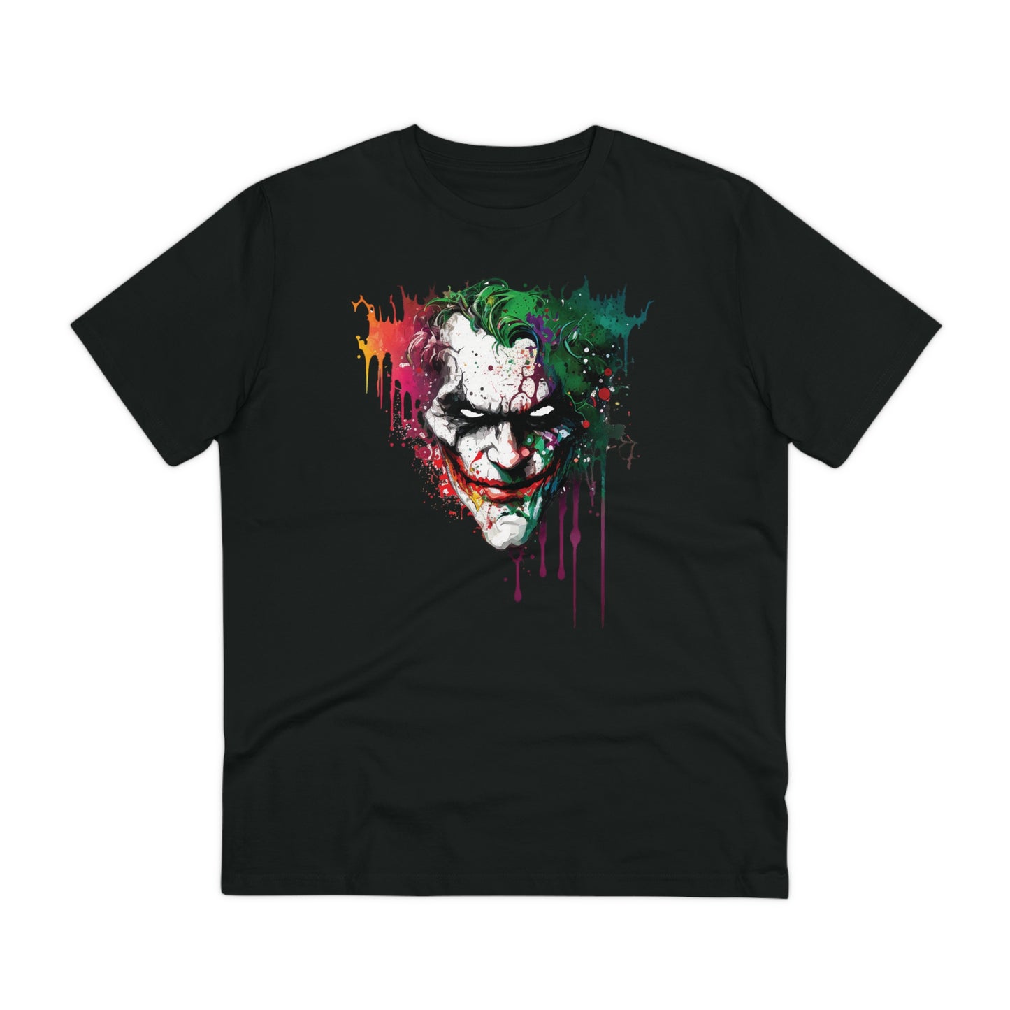 The Joker T-shirt in Watercolor Style, Unisex and Eco-Friendly - Make a Statement with Unique Artistic Design