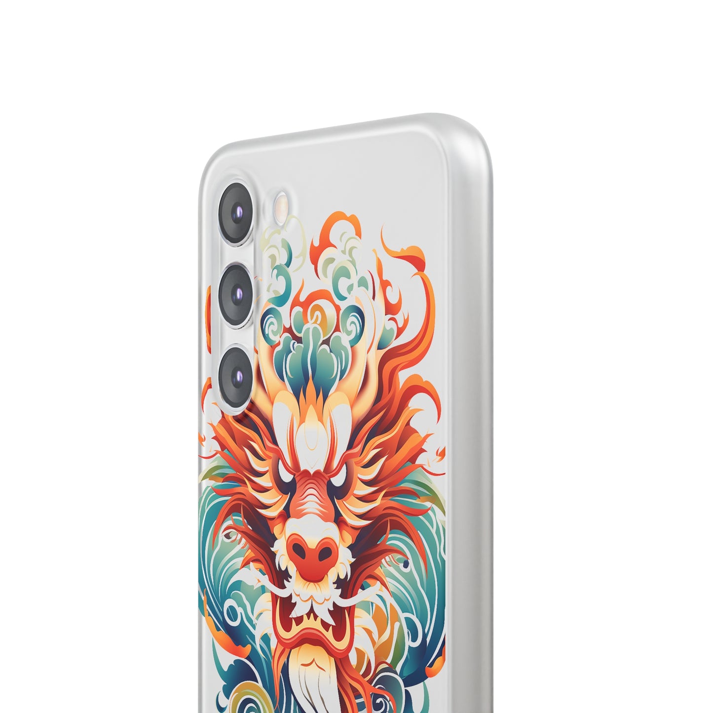 Chinese Ink Dragon Flexi Transparent Phone Case