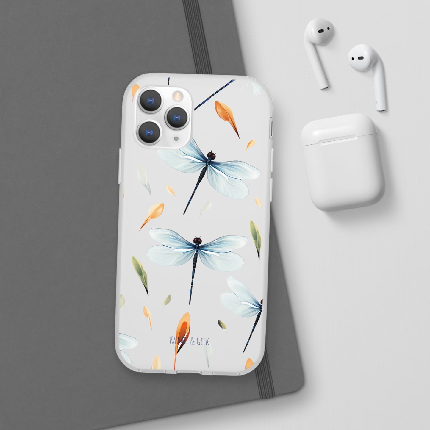 Dragonfly Dreams: Transparent Flexi Phone Case