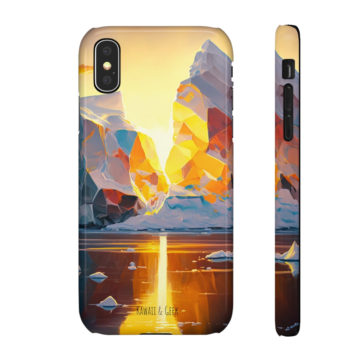 Arctic Landscape and Iceberg at Sunset Phone Case - Capture the Serenity of Nature on Your Device