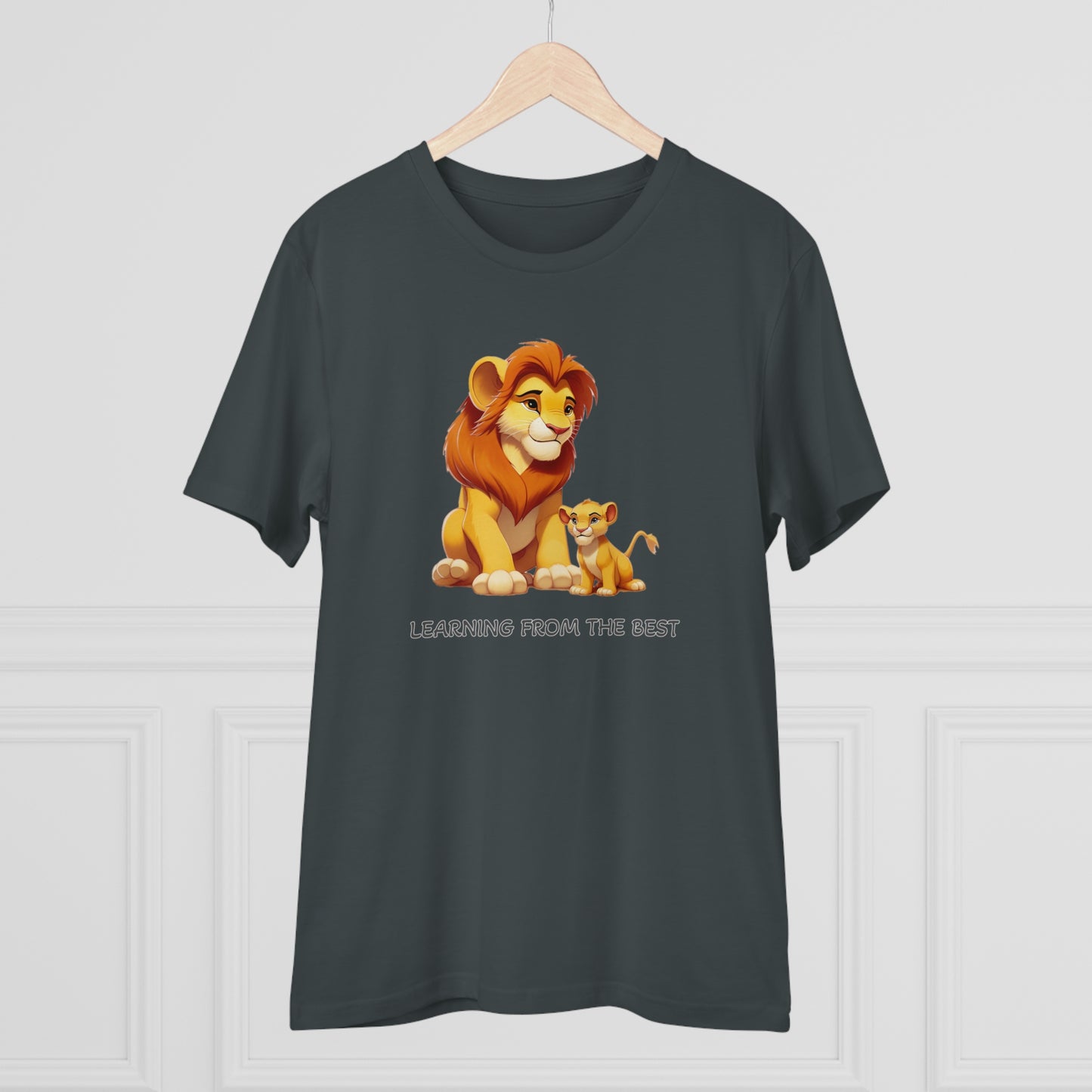 Learning from the Best - Father's Day T-Shirt - Celebrate the Bond with Mufasa and Simba in Eco-Friendly Style