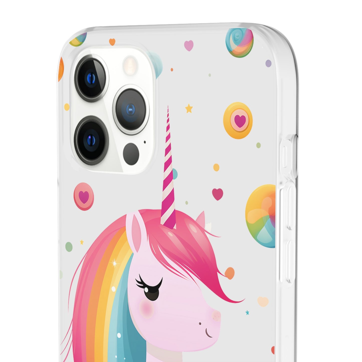 Kawaii Unicorn Flexi Transparent Phone Case