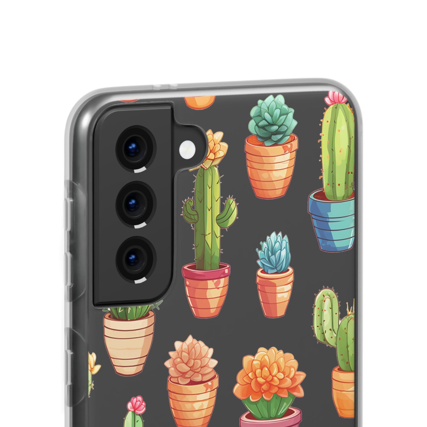 Charming Cactus Flexi and semi Transparent Phone Case