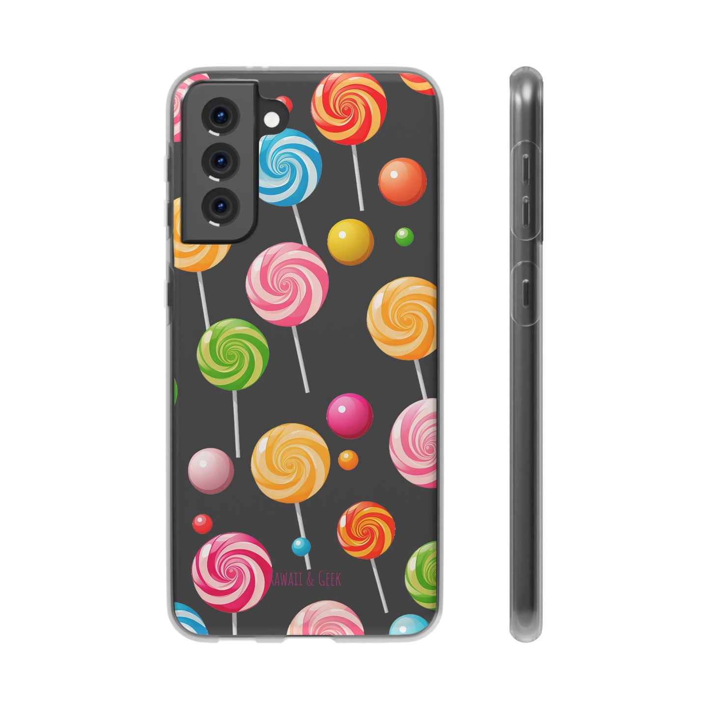 Vibrant Lollypop Array - Flexi Transparent Phone Case