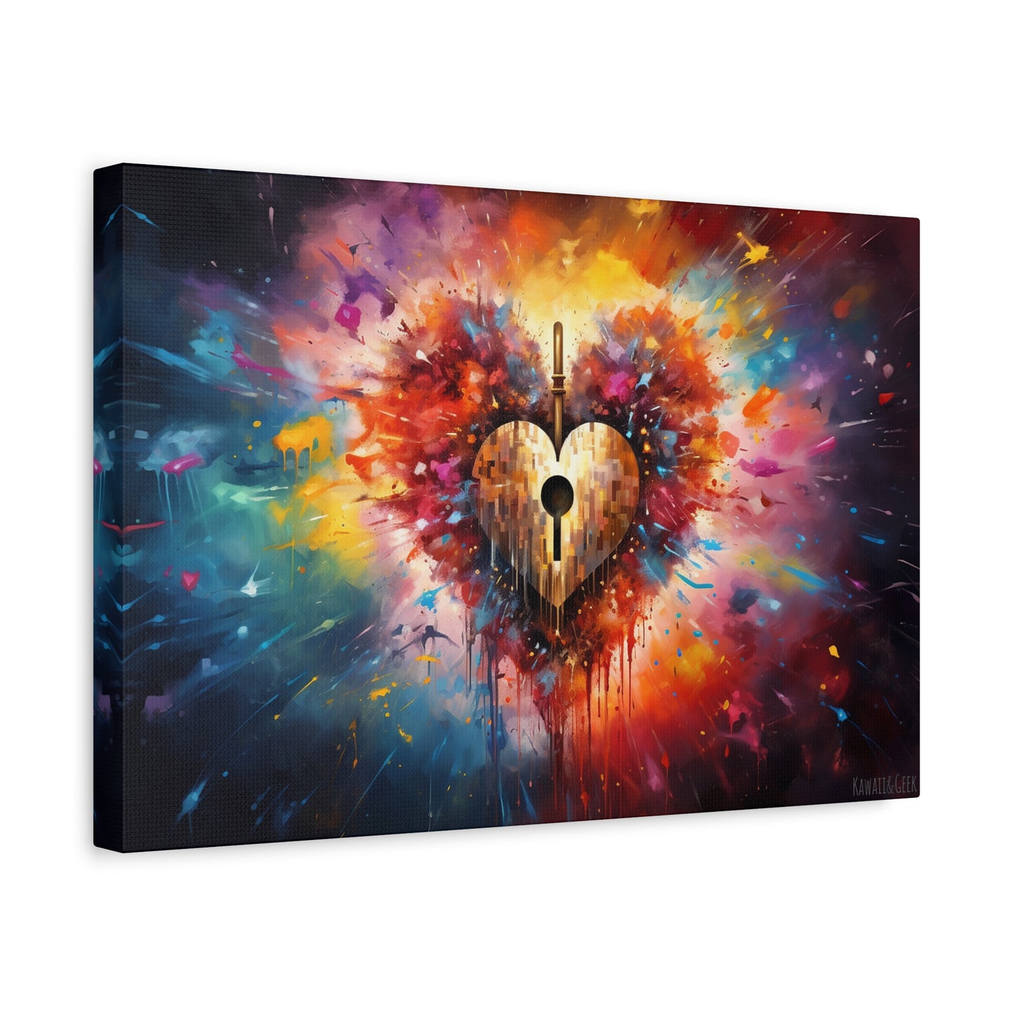 Key to My Heart Explosion Canvas Art