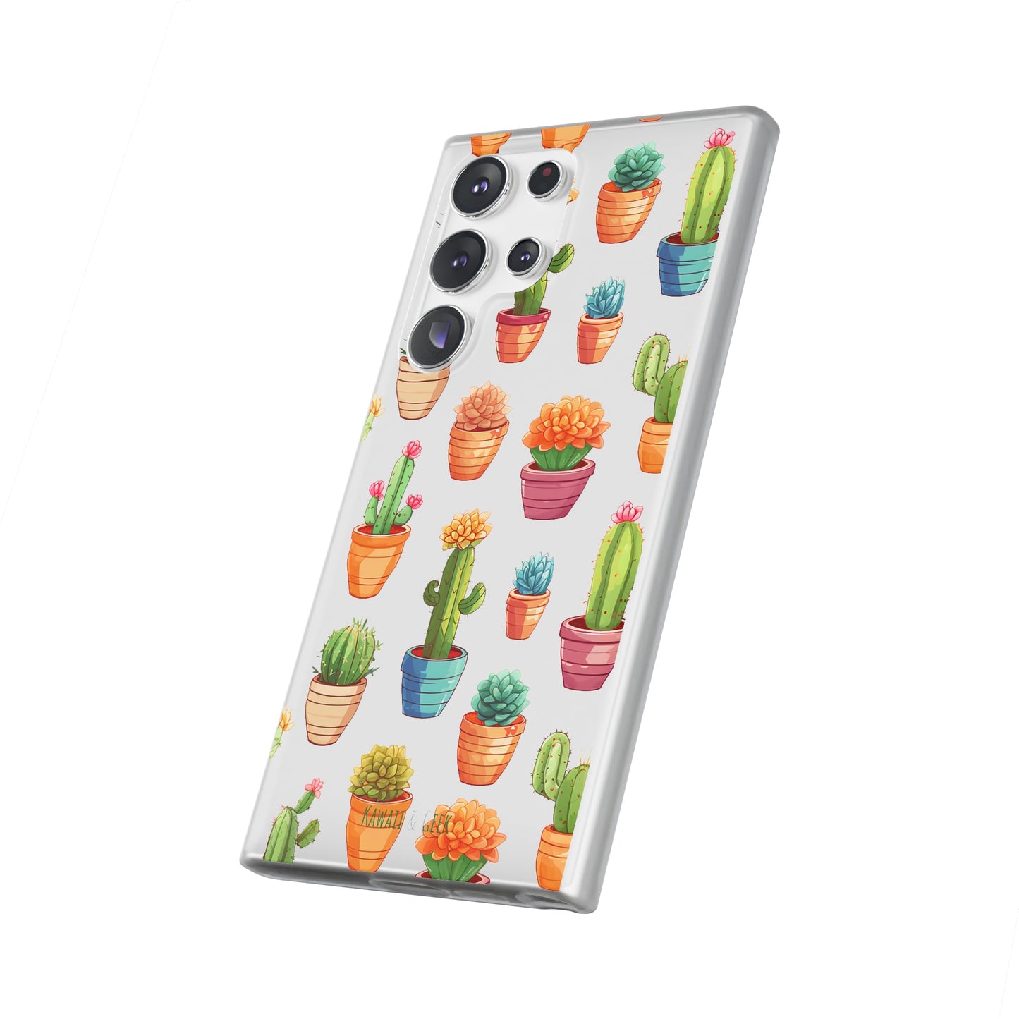 Charming Cactus Flexi and semi Transparent Phone Case