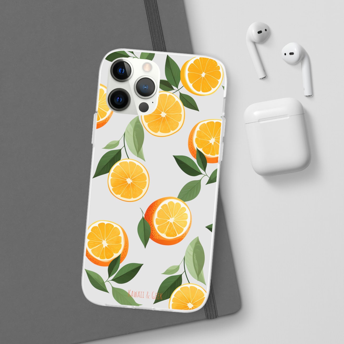 Zesty Orange Slices Transparent Flexi Phone Case