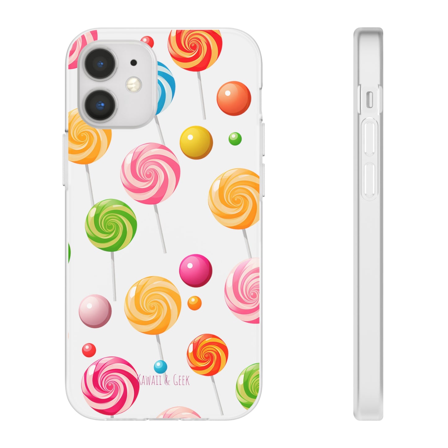 Vibrant Lollypop Array - Flexi Transparent Phone Case