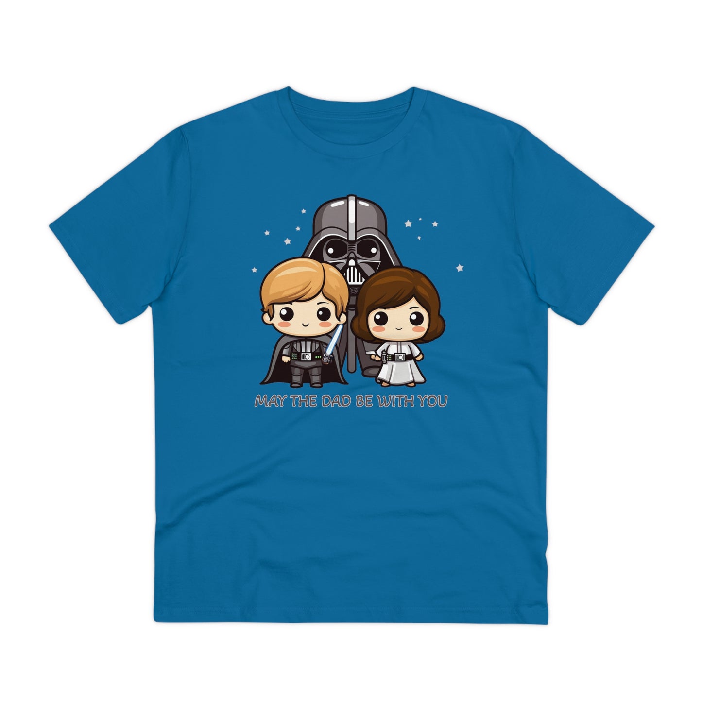 May the Dad Be with You - Unisex Eco-Friendly T-Shirt - Celebrate Father's Day with a Cute Darth Vader Design