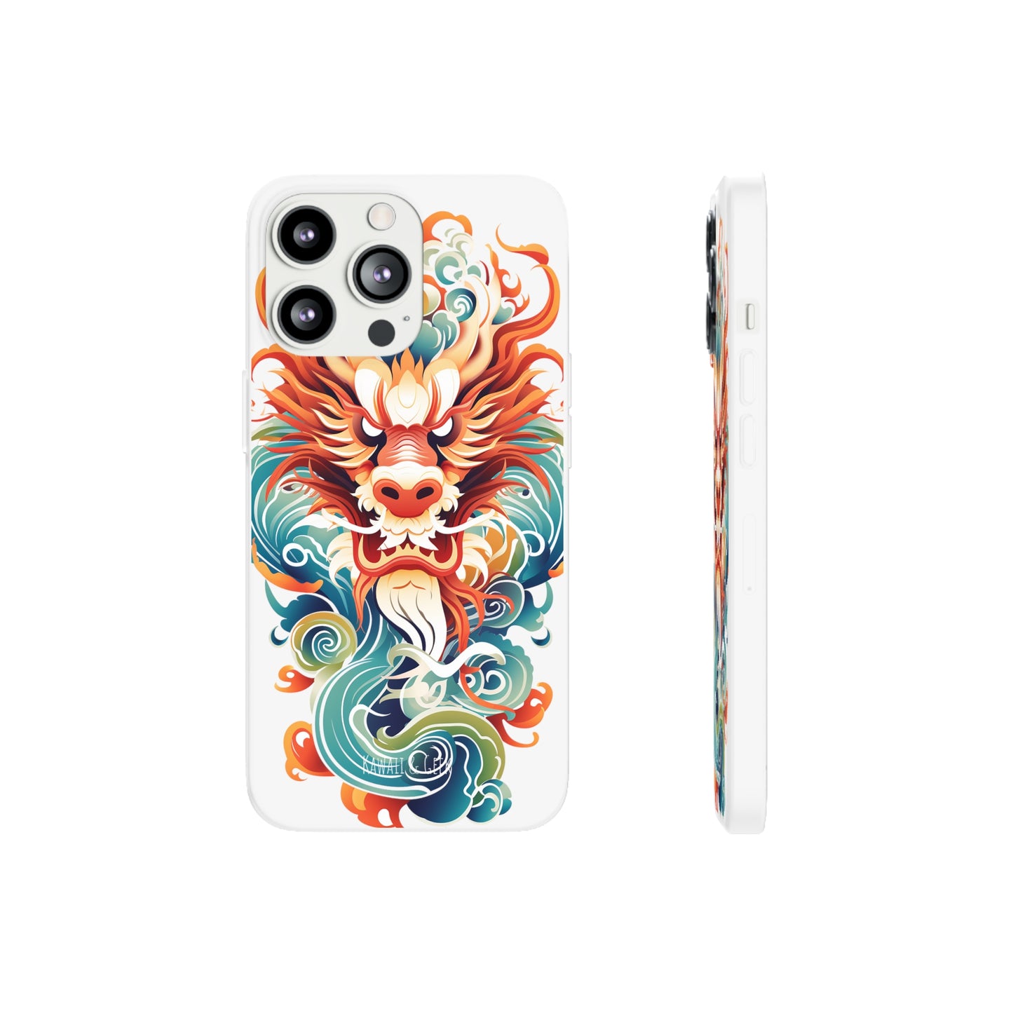 Chinese Ink Dragon Flexi Transparent Phone Case