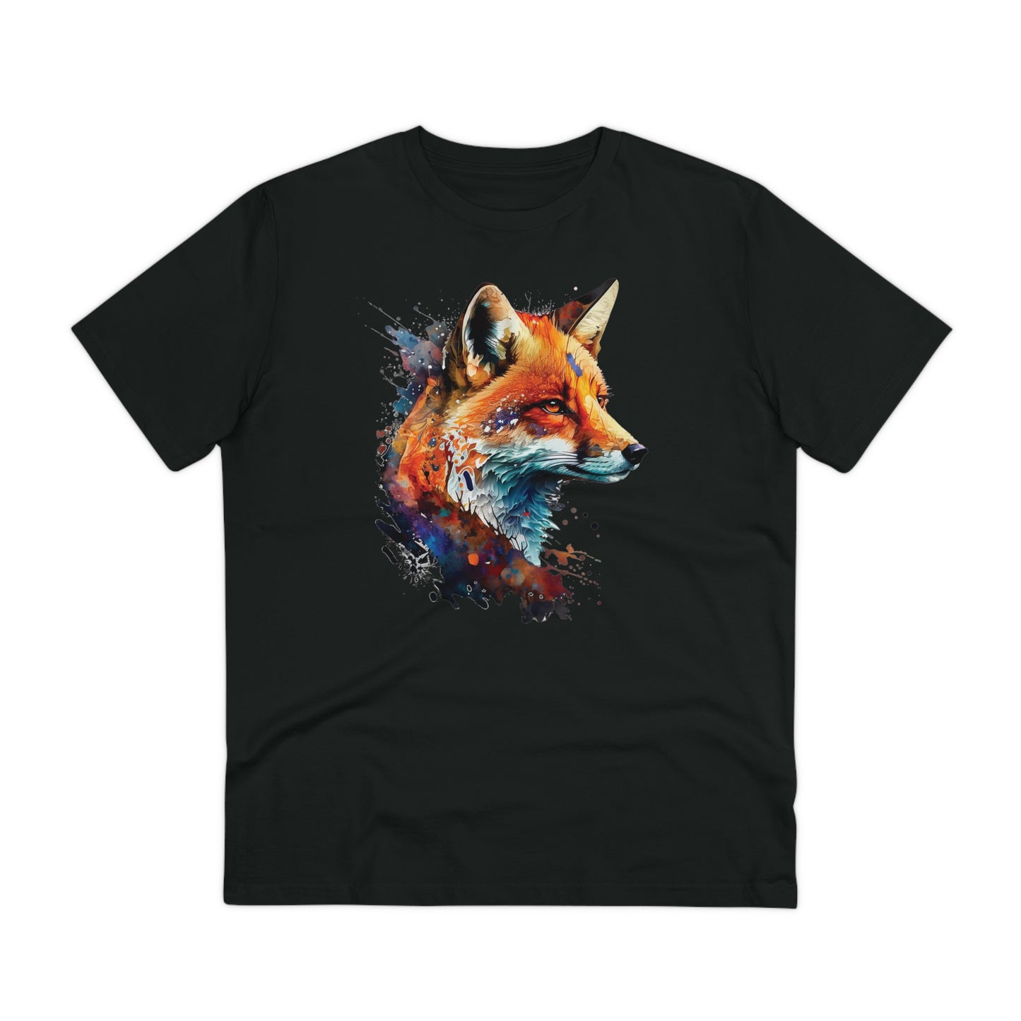 Fox T-shirt - Unisex and Eco-Friendly T-Shirt - Fox in Watercolor Style: Embrace Nature with Style