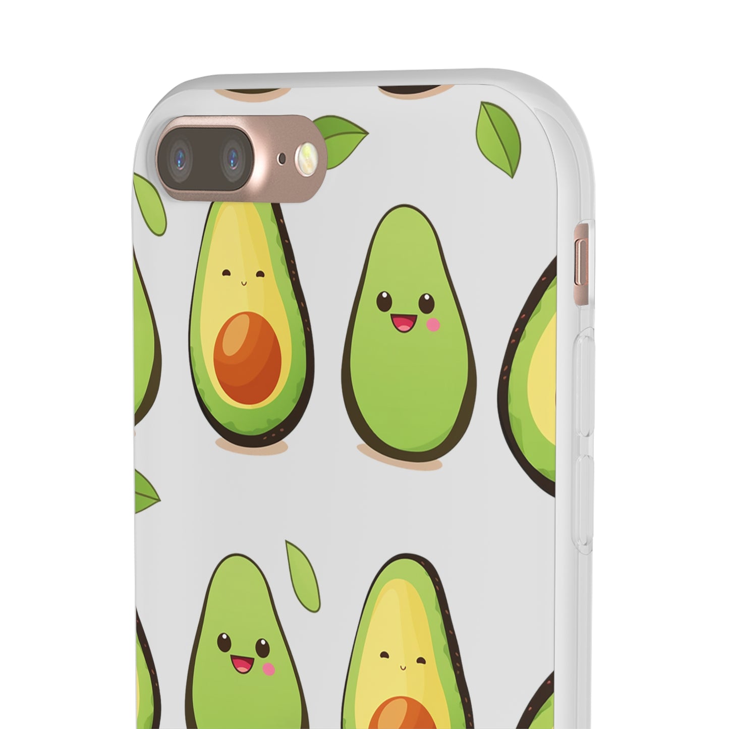 Cute Avocado Transparent Flexi Case: Perfect Blend of Style & Function