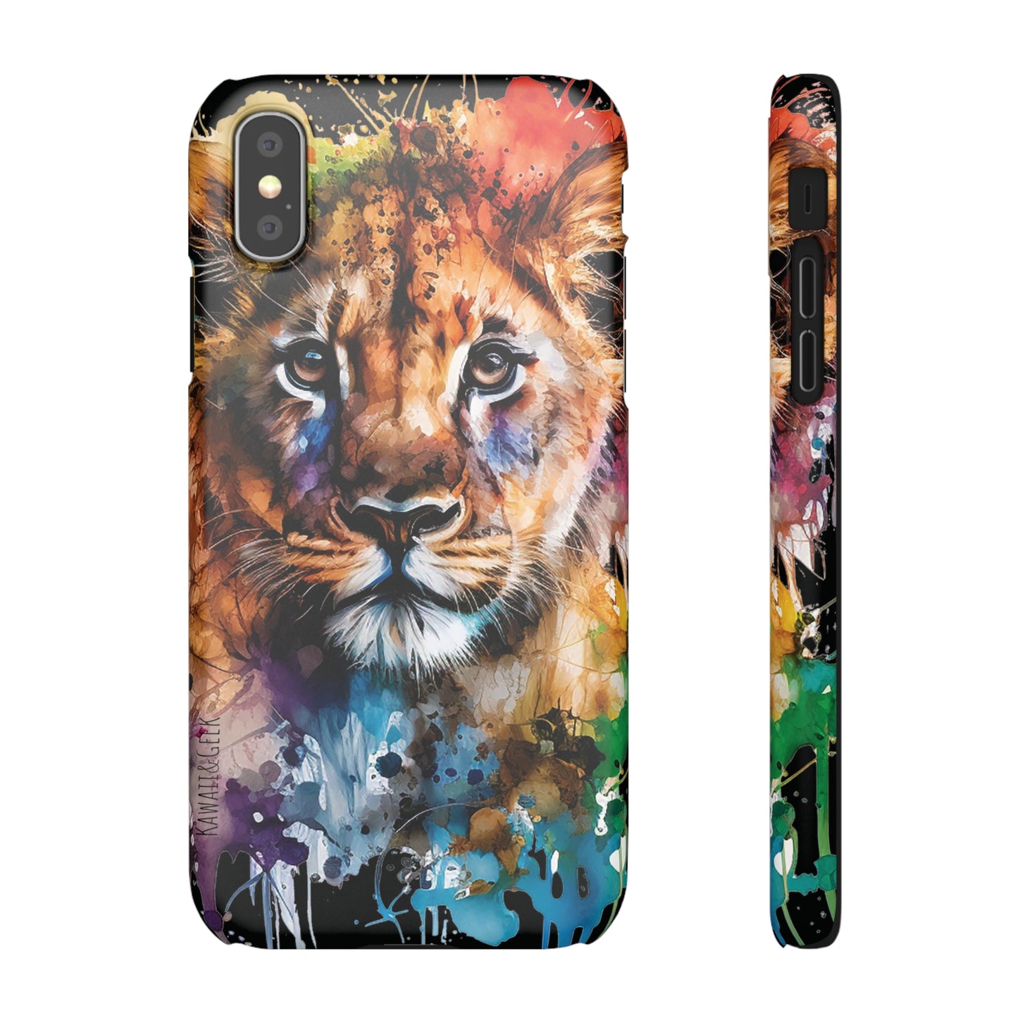 Watercolor Lion Cub Premium Phone Case