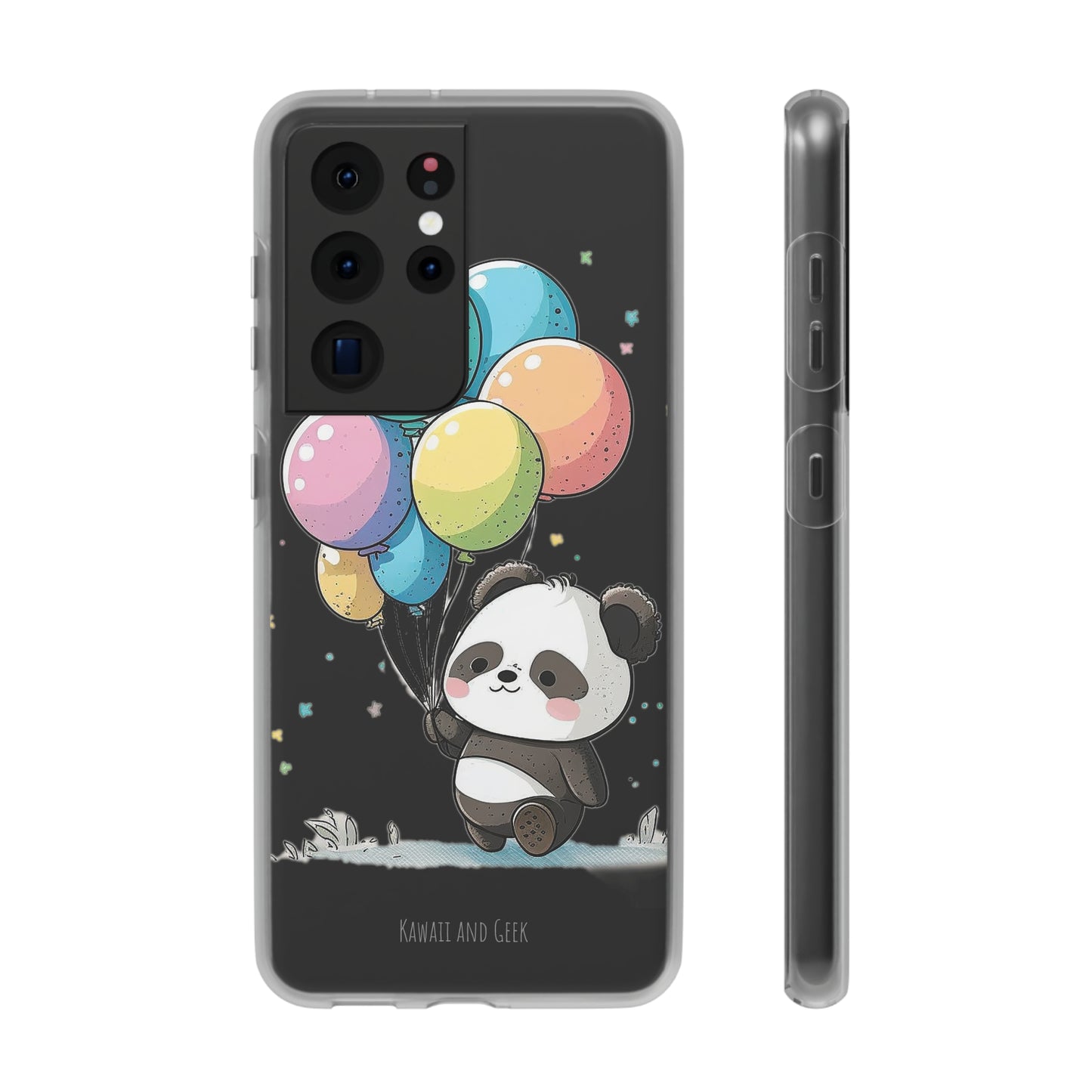 Cute Panda with Balloons flexi Smartphone Case - Add Some Adorable and Protective Style to Your Device