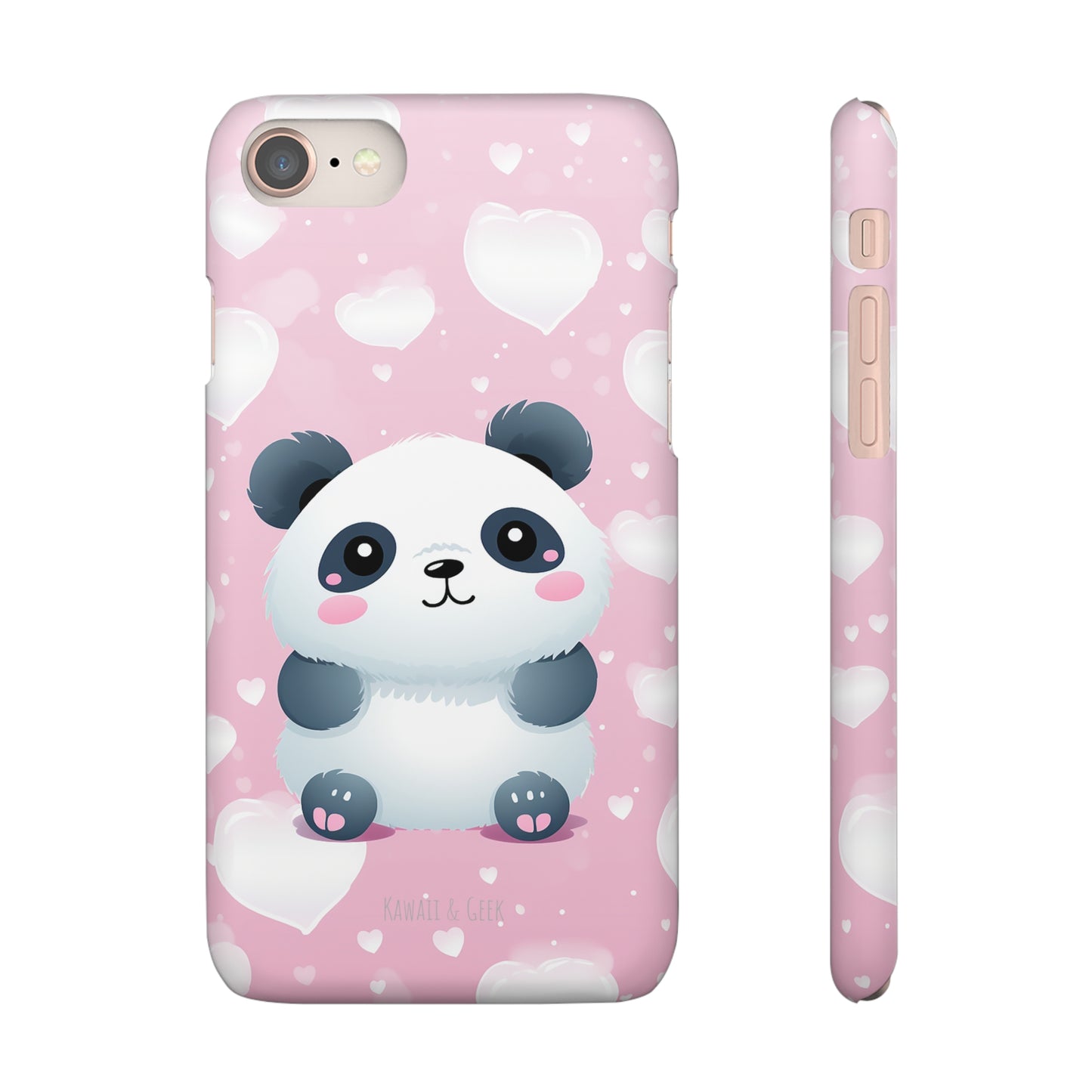 Cute Panda & Hearts Premium Phone Case