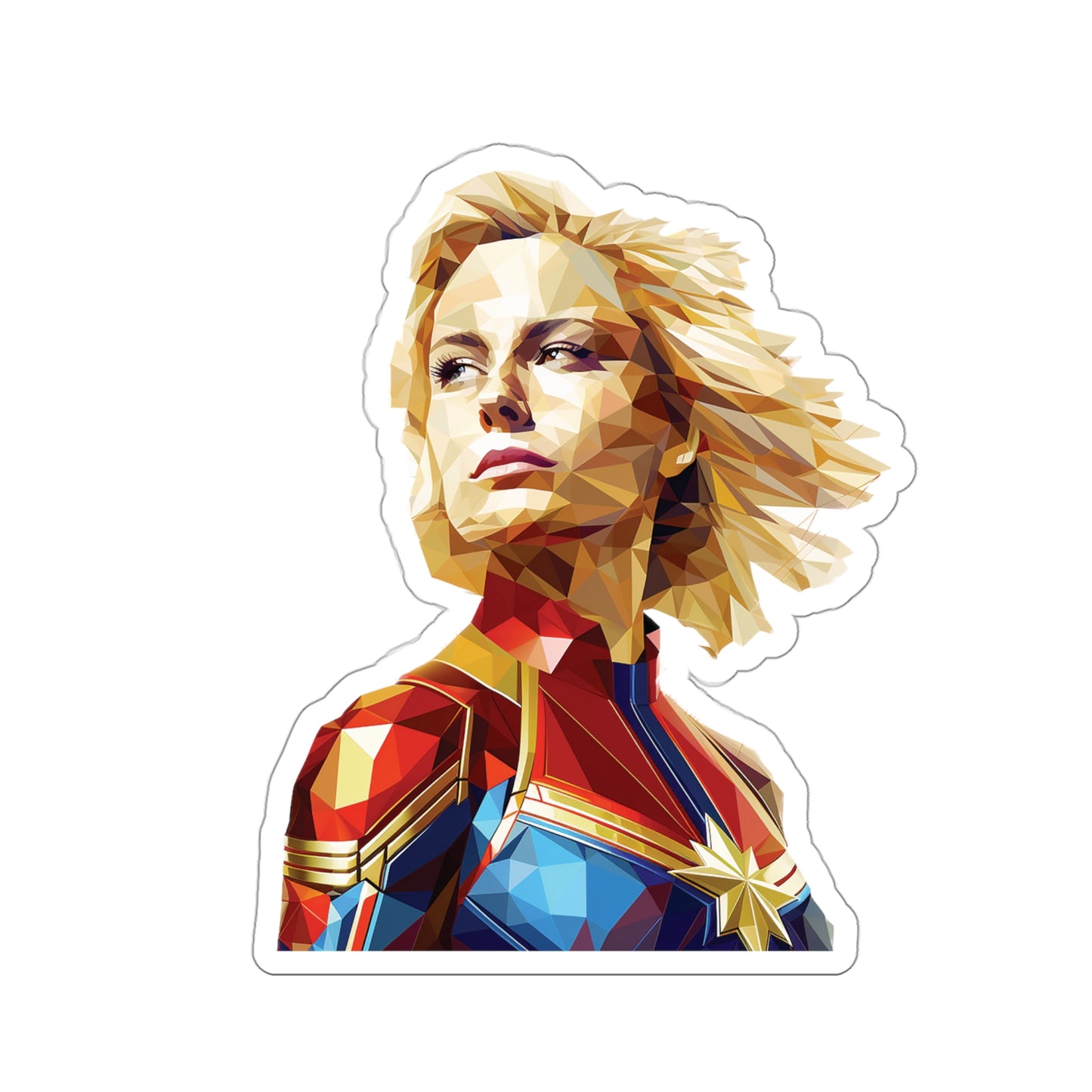 Captain Marvel Sticker - Unleash Cosmic Power