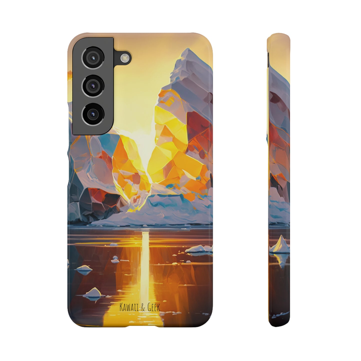 Arctic Landscape and Iceberg at Sunset Phone Case - Capture the Serenity of Nature on Your Device