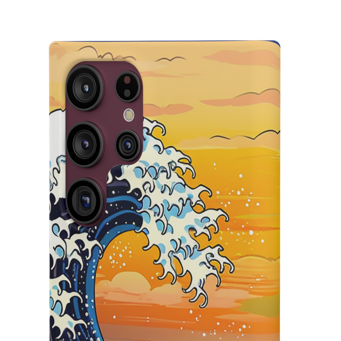 Sunset Big Wave Phone Case - Embrace the Majestic Hokusai Style in Your Hands