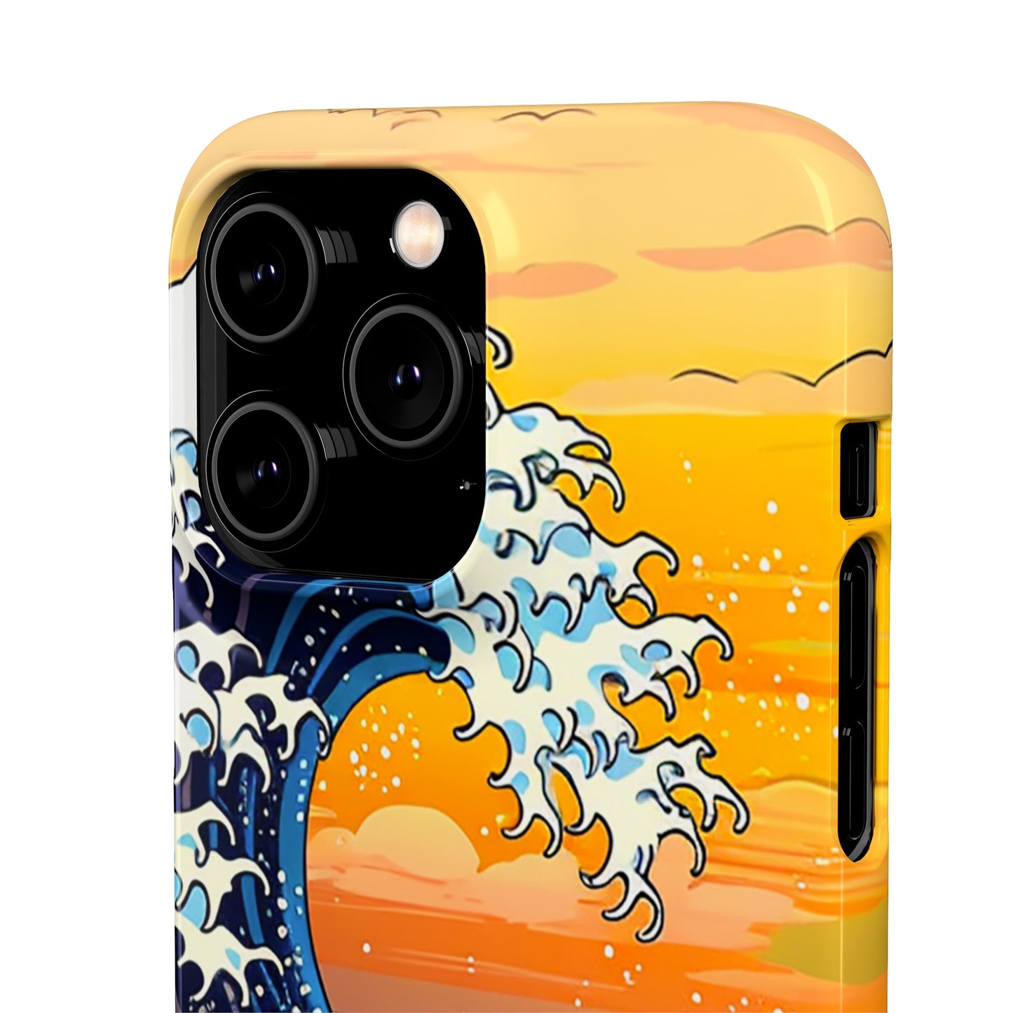 Sunset Big Wave Phone Case - Embrace the Majestic Hokusai Style in Your Hands