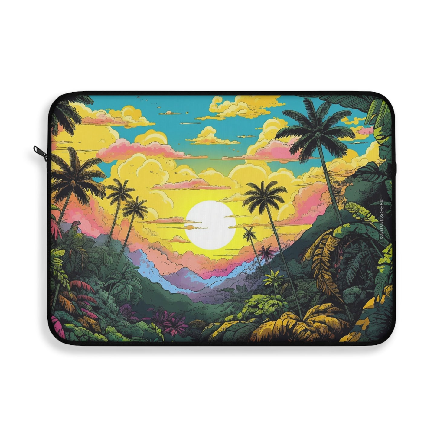 Sunny Tropical Valley Laptop Sleeve - Embrace Nature's Beauty While Protecting Your Device