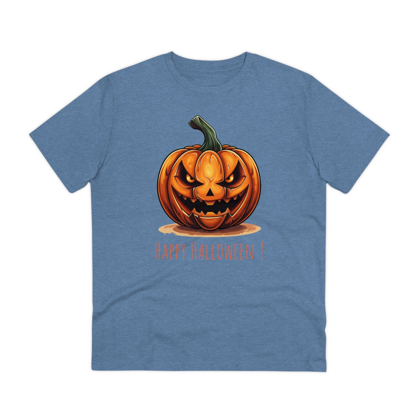 Happy Halloween Eco-Friendly Tee: Scary Pumpkin Design