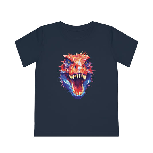 T-Rex Polygonal Kids T-Shirt - Unleash Prehistoric Fun