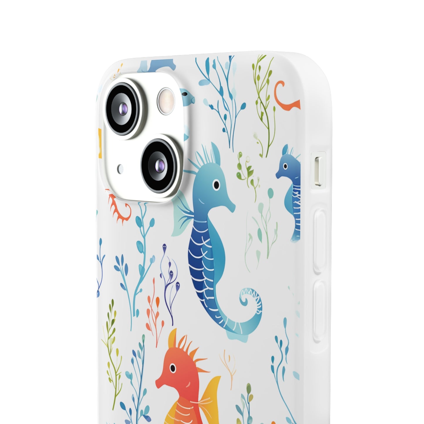 Underwater Seahorse Flexi Transparent phone Case : Dive into Cuteness!