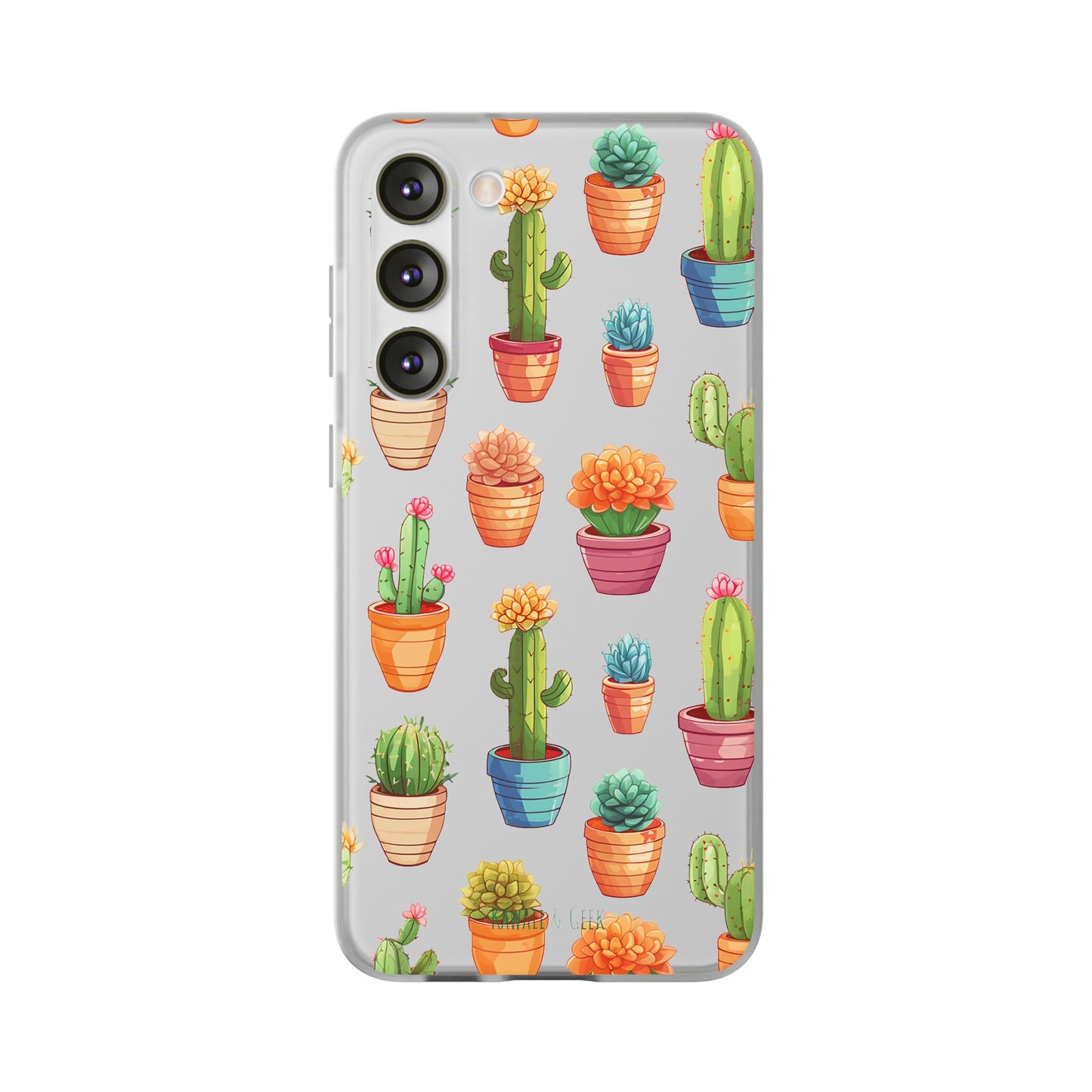 Charming Cactus Flexi and semi Transparent Phone Case