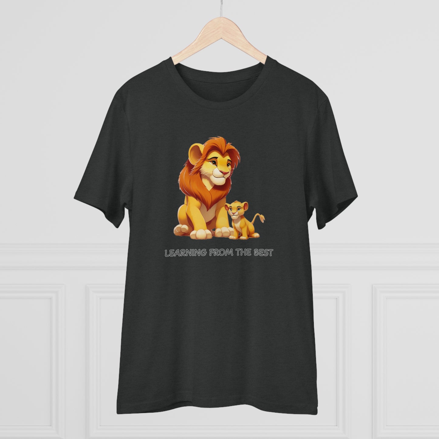 Learning from the Best - Father's Day T-Shirt - Celebrate the Bond with Mufasa and Simba in Eco-Friendly Style