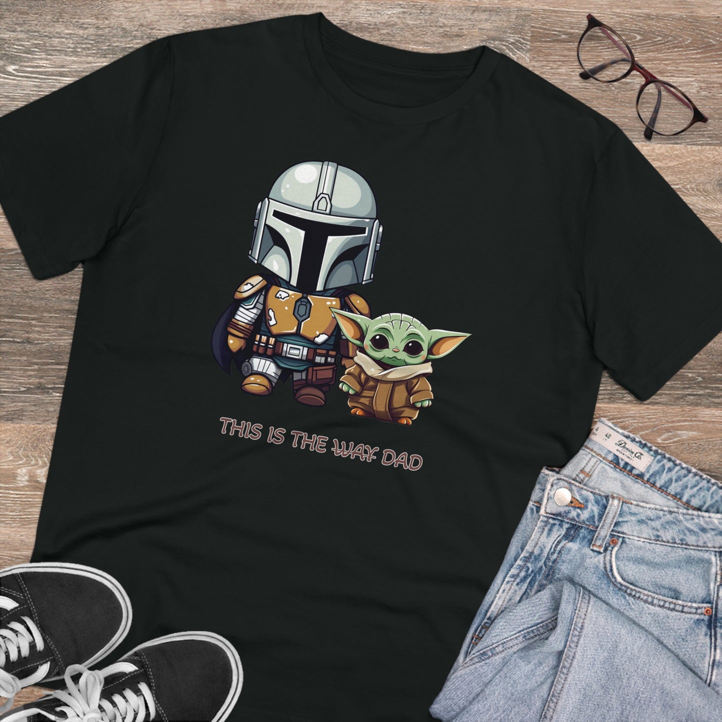 Mandalorian and Baby Yoda T-Shirt - This is the Dad - Celebrate Father's Day in Style and Sustainability - Star Wars