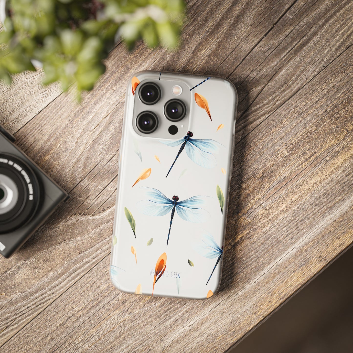 Dragonfly Dreams: Transparent Flexi Phone Case