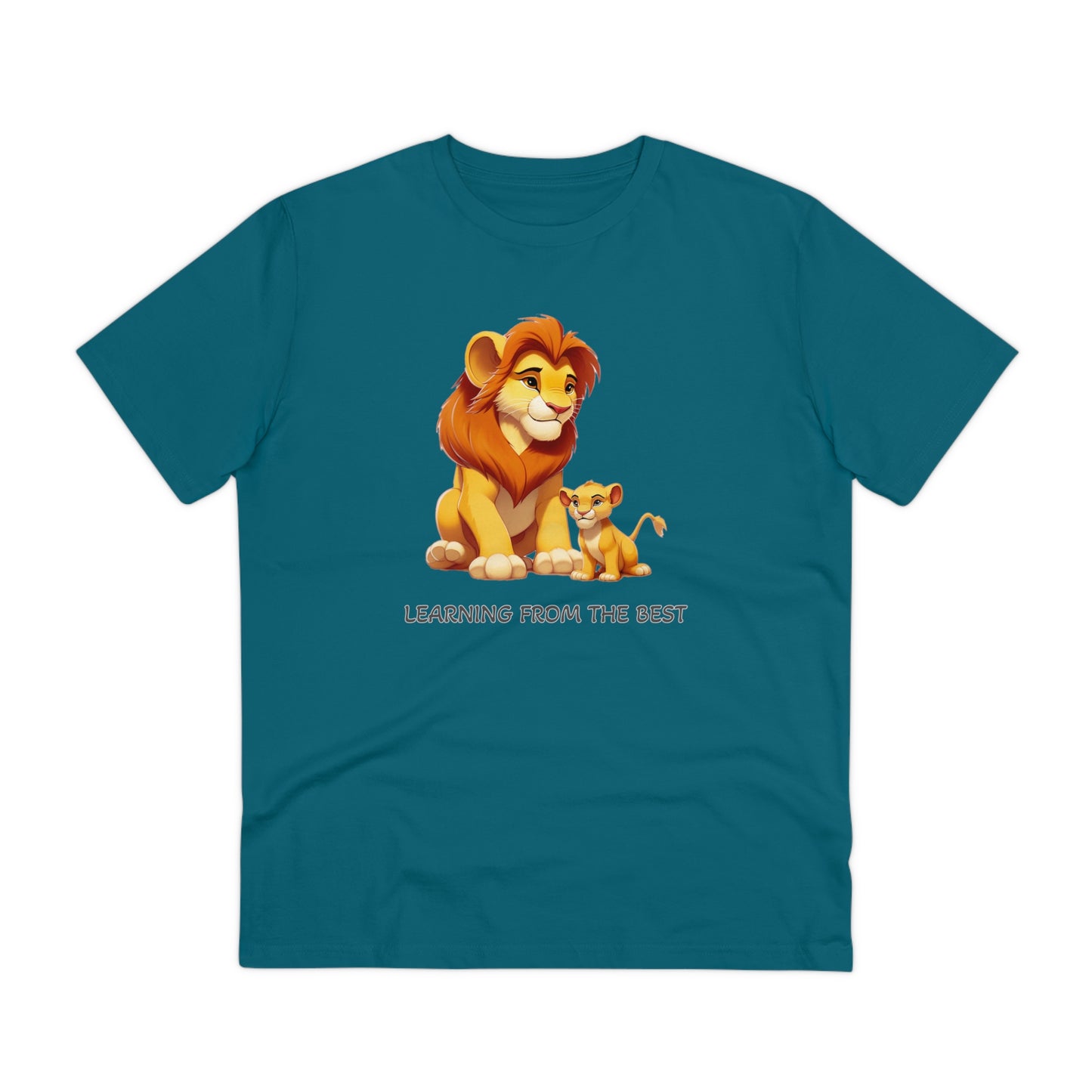 Learning from the Best - Father's Day T-Shirt - Celebrate the Bond with Mufasa and Simba in Eco-Friendly Style